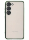 Newface Samsung Galaxy S24 Kılıf Razer Lensli Silikon - Yeşil