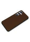 Newface Samsung Galaxy S24 Kılıf Taft Kapak - Kahverengi