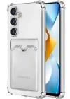 Newface Samsung Galaxy S24 Plus Kılıf Kart Şeffaf Silikon - Şeffaf