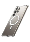 Newface Samsung Galaxy S24 Ultra Kılıf Magneticsafe Şeffaf Silikon - Şeffaf