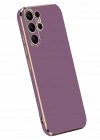 Newface Samsung Galaxy S24 Ultra Kılıf Volet Silikon - Mor