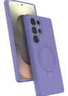 Newface Samsung Galaxy S24 Ultra Regal Magsafe Standlı Kapak - Lila