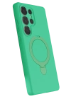 Newface Samsung Galaxy S24 Ultra Regal Magsafe Standlı Kapak - Yeşil