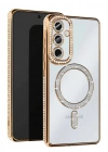 Newface Samsung Galaxy S25 Edge Joke Simli Magneticsafe Kılıf - Gold