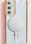 Newface Samsung Galaxy S25 Kılıf Joke Simli Magneticsafe Kılıf - Derin Mor