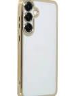 Newface Samsung Galaxy S25 Kılıf Razer Lensli Silikon - Gold