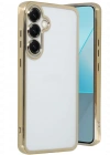 Newface Samsung Galaxy S25 Kılıf Razer Lensli Silikon - Gold