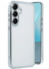 Newface Samsung Galaxy S25 Kılıf Razer Lensli Silikon - Gümüş