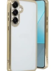 Newface Samsung Galaxy S25 Plus Kılıf Razer Lensli Silikon - Gold