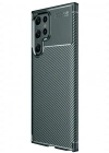 Newface Samsung Galaxy S25 Ultra Kılıf Auto Focus Karbon Kapak - Koyu Yeşil