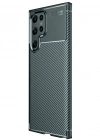 Newface Samsung Galaxy S25 Ultra Kılıf Auto Focus Karbon Kapak - Koyu Yeşil