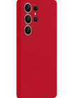 Newface Samsung Galaxy S25 Ultra Kılıf Nano içi Kadife Silikon - Kırmızı