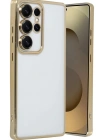 Newface Samsung Galaxy S25 Ultra Kılıf Razer Lensli Silikon - Gold