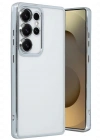 Newface Samsung Galaxy S25 Ultra Kılıf Razer Lensli Silikon - Gümüş