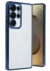 Newface Samsung Galaxy S25 Ultra Kılıf Razer Lensli Silikon - Lacivert