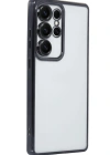 Newface Samsung Galaxy S25 Ultra Kılıf Razer Lensli Silikon - Siyah