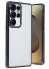 Newface Samsung Galaxy S25 Ultra Kılıf Razer Lensli Silikon - Siyah