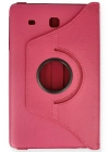 Newface Samsung Galaxy T560 Tab E 9.7 Kılıf 360 Tablet Deri Kılıf - Pembe