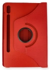 Newface Samsung Galaxy T860 Tab S6 10.5 Kılıf 360 Tablet Deri Kılıf - Kırmızı