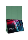 Newface Samsung Galaxy T970 Tab S7 Plus 12.4 Kılıf Tablet Smart Kılıf - Koyu Yeşil