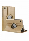Newface Samsung Galaxy Tab A11 360 Tablet Deri Kılıf - Gold