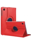 Newface Samsung Galaxy Tab A11 360 Tablet Deri Kılıf - Kırmızı