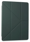 Newface Samsung Galaxy Tab A9 Plus Kılıf Kalemlikli Mars Tablet Kılıfı - Koyu Yeşil