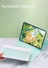 Newface Samsung Galaxy X200 Tab A8 10.5 Kılıf KC01 Smart Klavyeli Tablet Kılıfı - Açık Yeşil