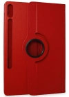 Newface Samsung Galaxy X610 Tab S9 FE Plus 12.4 Kılıf 360 Tablet Deri Kılıf - Kırmızı