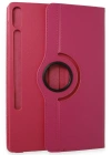 Newface Samsung Galaxy X610 Tab S9 FE Plus 12.4 Kılıf 360 Tablet Deri Kılıf - Pembe