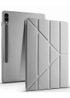 Newface Samsung Galaxy X610 Tab S9 FE Plus 12.4 Kılıf Kalemlikli Mars Tablet Kılıfı - Koyu Gri