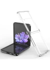 Newface Samsung Galaxy Z Flip 3 Kılıf Fold TPU Silikon - Şeffaf