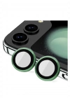 Newface Samsung Galaxy Z Flip 5 Valdez Metal Kamera Lens - Koyu Yeşil