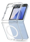 Newface Samsung Galaxy Z Flip 6 Kılıf Magneticsafe Şeffaf Silikon - Şeffaf