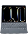 Newface T5510D iPad Pro 13 (2024) Kılıf Palermo Ledli Klavyeli Standlı Tablet Kılıfı - Siyah