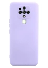 Newface Tecno Camon 16 Kılıf Nano içi Kadife Silikon - Lila