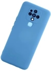 Newface Tecno Camon 16 Kılıf Nano içi Kadife Silikon - Mavi