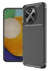 Newface Tecno Spark 30 Pro Kılıf Auto Focus Karbon Kapak - Siyah