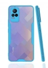 Newface Vivo V21e Kılıf Platin Silikon - Mavi