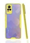 Newface Vivo V21e Kılıf Platin Silikon - Sarı