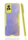 Newface Vivo V21e Kılıf Platin Silikon - Sarı