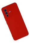 Newface Vivo V23 5G Kılıf Nano içi Kadife Silikon - Kırmızı