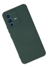 Newface Vivo V23 5G Kılıf Nano içi Kadife Silikon - Koyu Yeşil