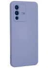 Newface Vivo V23 5G Kılıf Nano içi Kadife Silikon - Lila