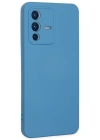 Newface Vivo V23 5G Kılıf Nano içi Kadife Silikon - Mavi