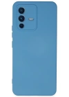 Newface Vivo V23 5G Kılıf Nano içi Kadife Silikon - Mavi