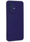 Newface Vivo V23 5G Kılıf Nano içi Kadife Silikon - Mor