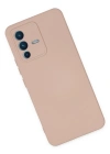 Newface Vivo V23 5G Kılıf Nano içi Kadife Silikon - Pudra