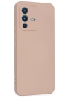 Newface Vivo V23 5G Kılıf Nano içi Kadife Silikon - Pudra