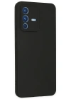 Newface Vivo V23 5G Kılıf Nano içi Kadife Silikon - Siyah